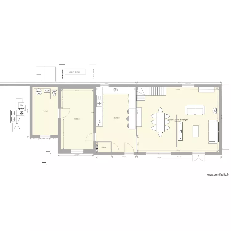 Maison futur RDC 16. Plan de 