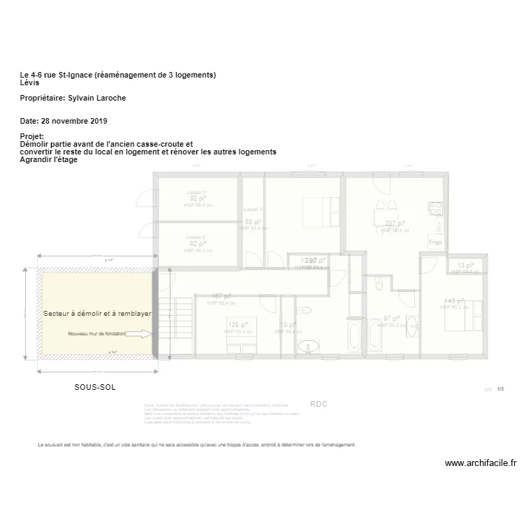4 St Ignace R&eacute;am du casse croute. Plan de 