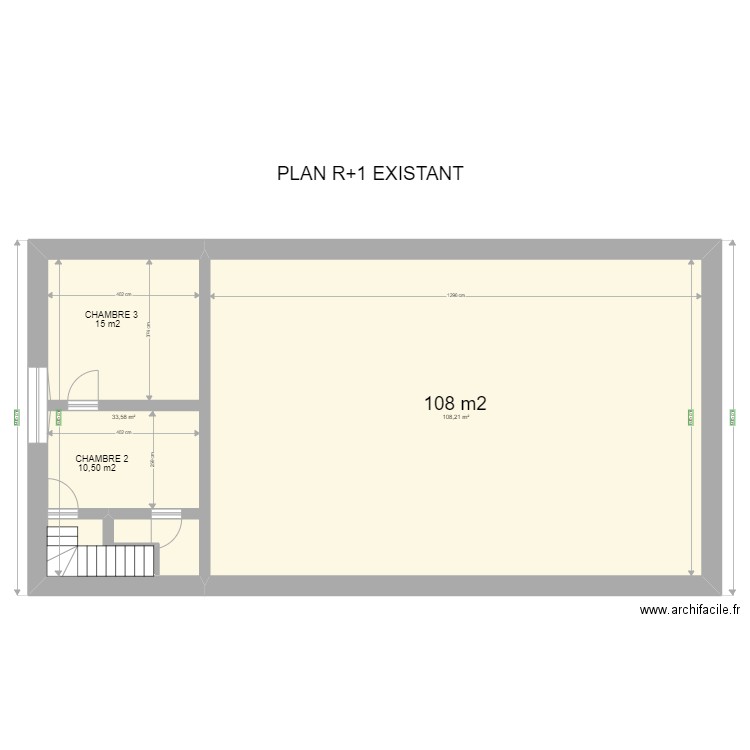 R+1 Pejouzou existant. Plan de 0 pièce et 0 m2
