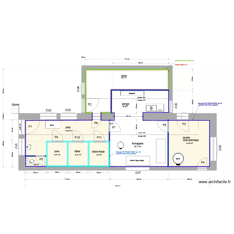 batiment Marion version 3A. Plan de 
