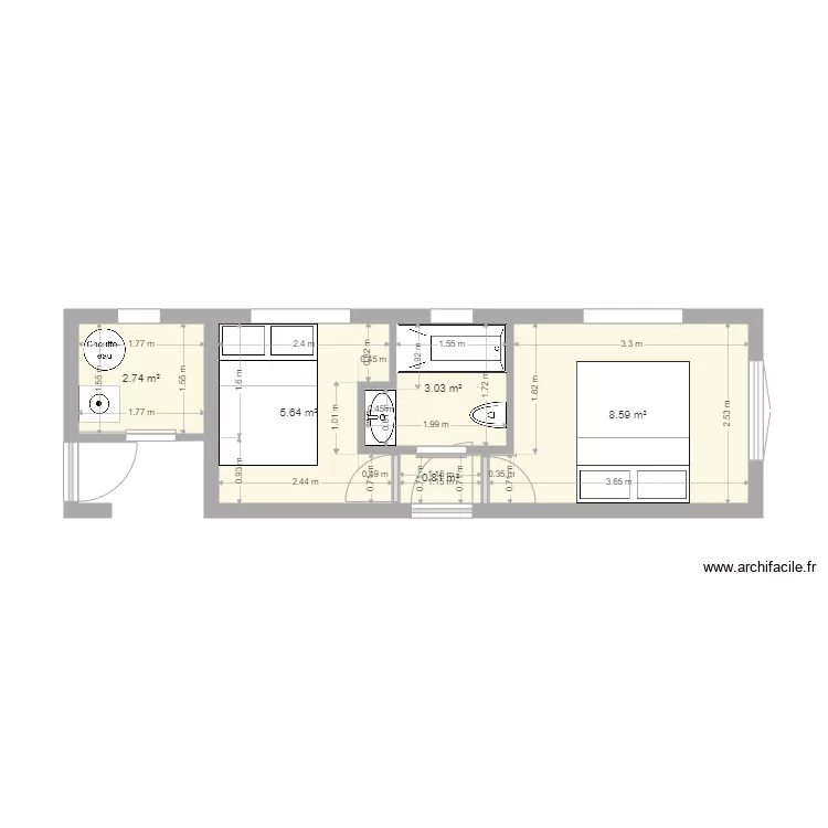 Maison ES haut 3. Plan de 