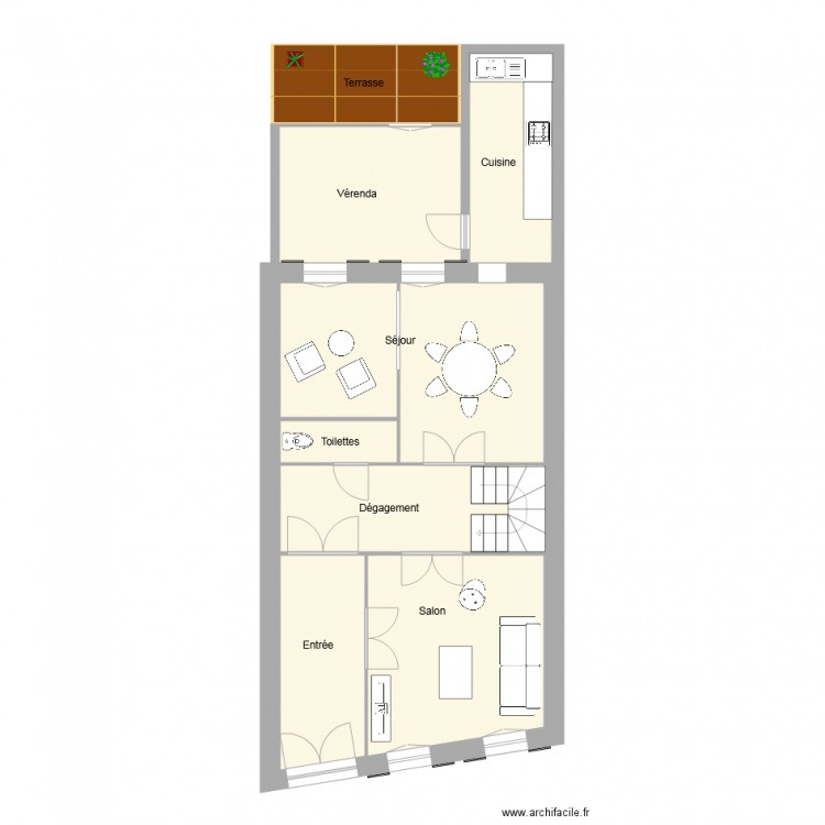 TETE rdc. Plan de 0 pièce et 0 m2