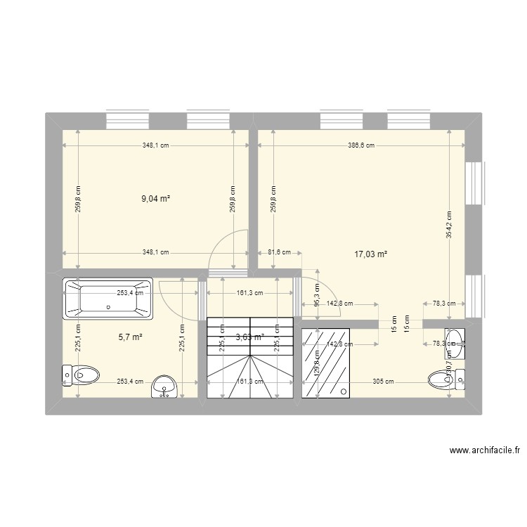 ransart. Plan de 11 pièces et 107 m2