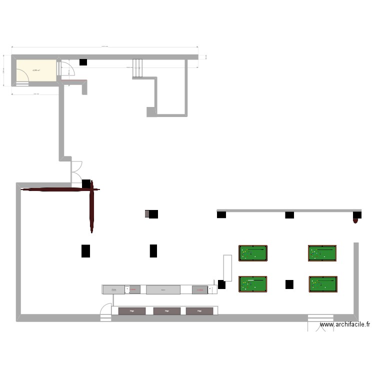 Bowling avec bar 2. Plan de 0 pièce et 0 m2