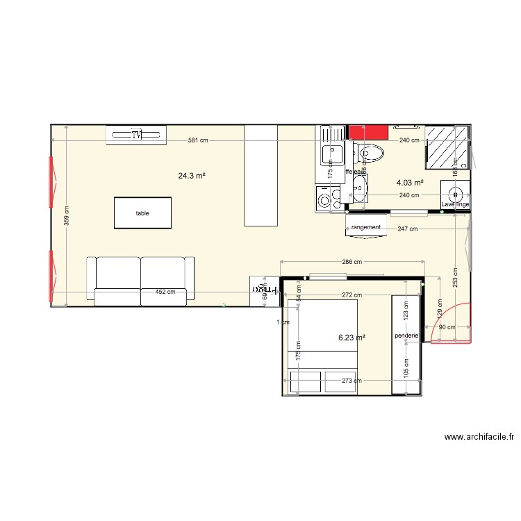 douche fenêtre 1. Plan de 0 pièce et 0 m2