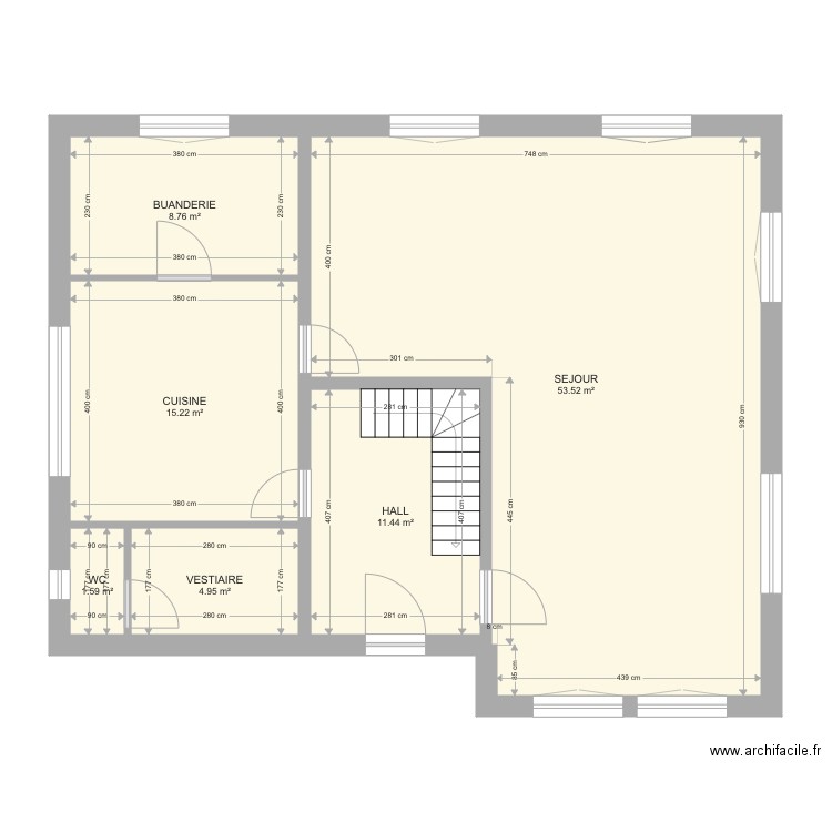 Sauverdias etage. Plan de 0 pièce et 0 m2