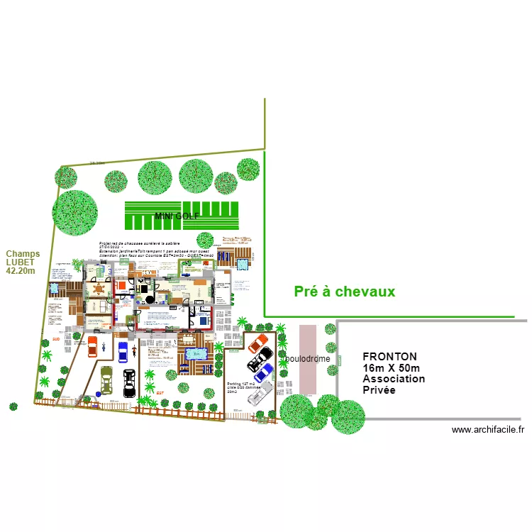 plan masse maison avec jardinerie toit 1 pan rampant 24 avril ss prix. Plan de 