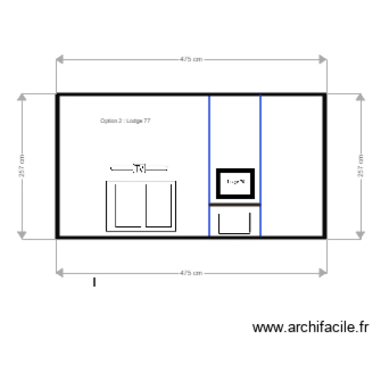 salon  option 2. Plan de 