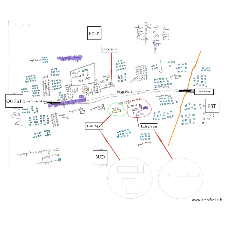 Plan de masse 1er projet 001. Plan de 0 pièce et 0 m2