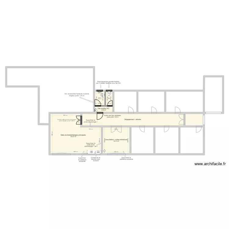 Bâtiment Service kiné Hôpital Rutana - Transformé 2. Plan de Bâtiment Service kiné Hôpital Rutana - Transformé 2. Plan de