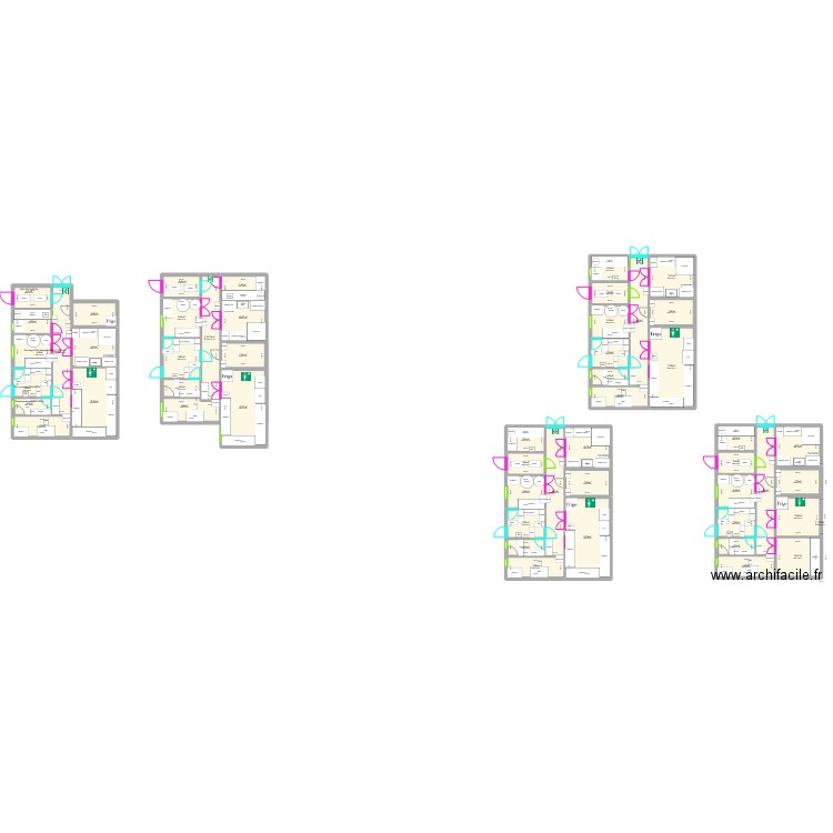 LAYOUT prod. Plan de 52 pièces et 488 m2