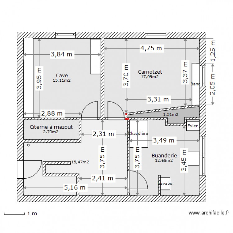 Chavannes_ssol_Mesures. Plan de 0 pièce et 0 m2