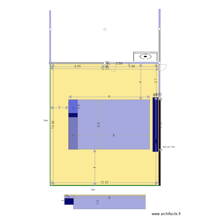 Piscine La Plaine - vue de dessus V4. Plan de 0 pièce et 0 m2