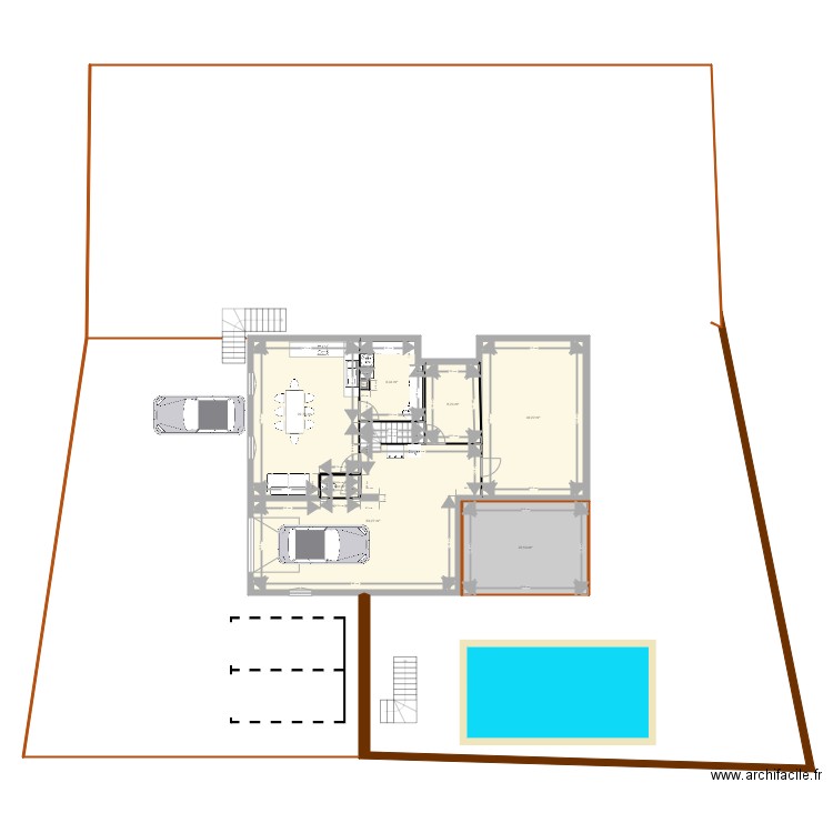 maison le couvent. Plan de 8 pièces et 152 m2