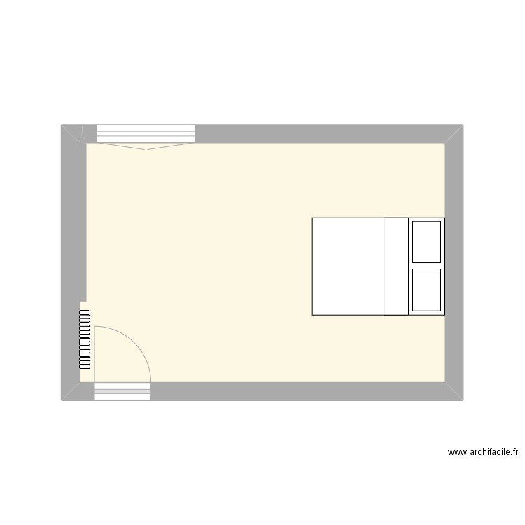 plan essai. Plan de 1 pièce et 18 m2