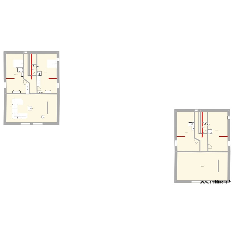 MAISON TRAVAUX ETAGE. Plan de 20 pièces et 455 m2
