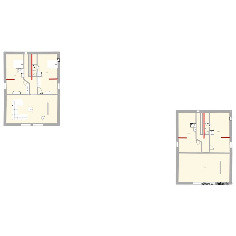 MAISON TRAVAUX ETAGE. Plan de 10 pièces et 284 m2