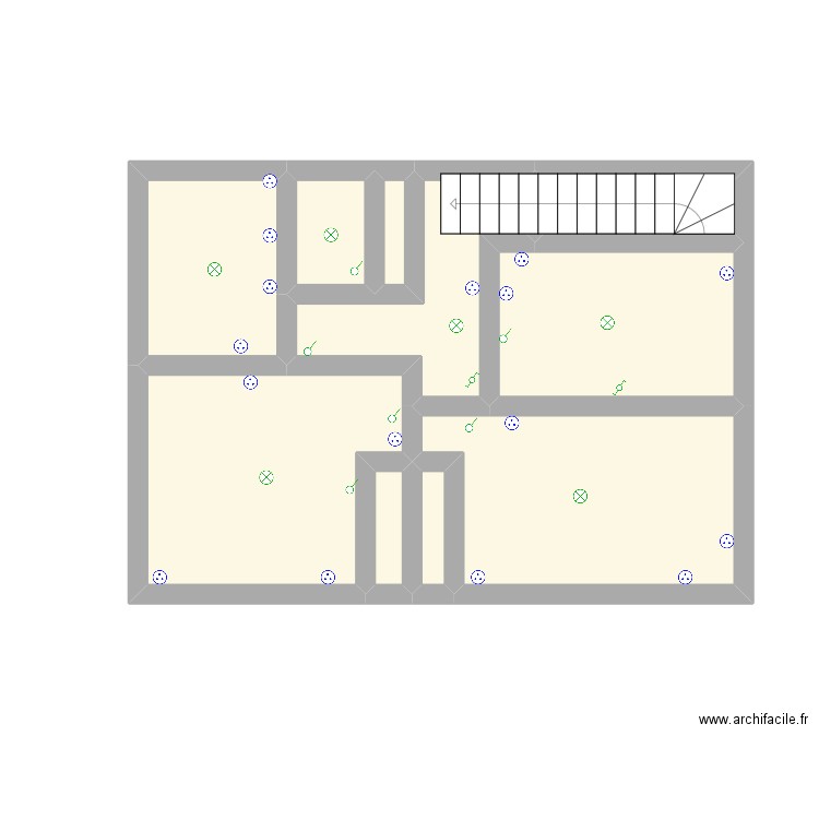 cuisine. Plan de 10 pièces et 35 m2