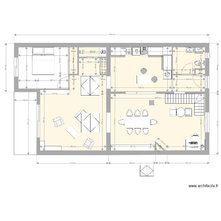 MAISON HELENE ET PATRICK new. Plan de 10 pièces et 78 m2