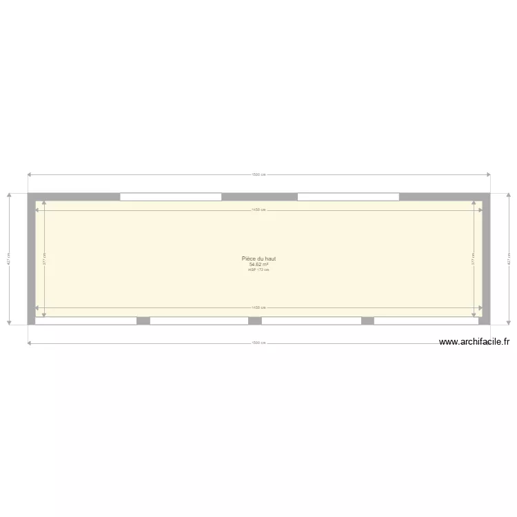 Pi&egrave;ce du haut. Plan de 