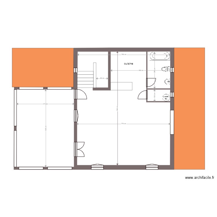 Montpellier lot 1. Plan de 5 pièces et 90 m2