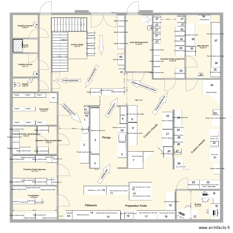 Plan base Yens Structure 2022 3 explicatif . Plan de 16 pièces et 318 m2