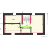 1 er etage plan vide cloison isolation