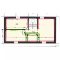 1 er etage plan vide cloison isolation
