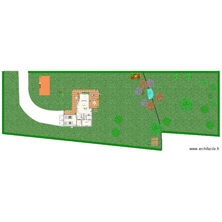Maison Dommartin. Plan de 6 pièces et 124 m2