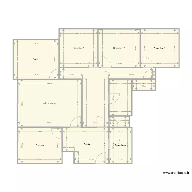 Appartement de Sevran. Plan de 