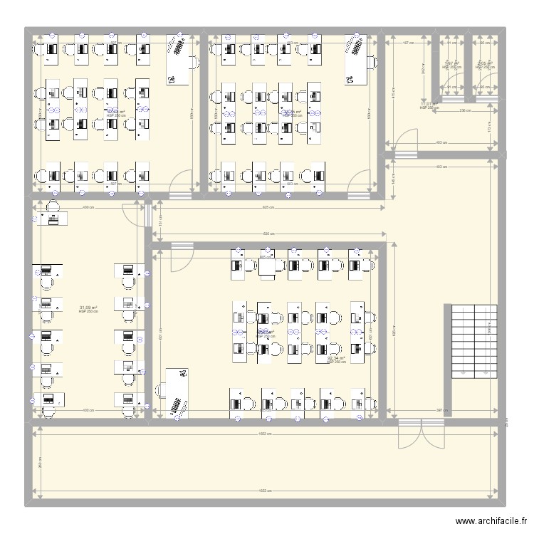 IBN ROCHD. Plan de 8 pièces et 254 m2