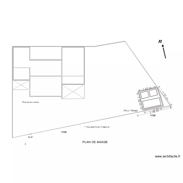 Plan de masse PROJET GARAGEnew. Plan de Plan de masse PROJET GARAGEnew. Plan de