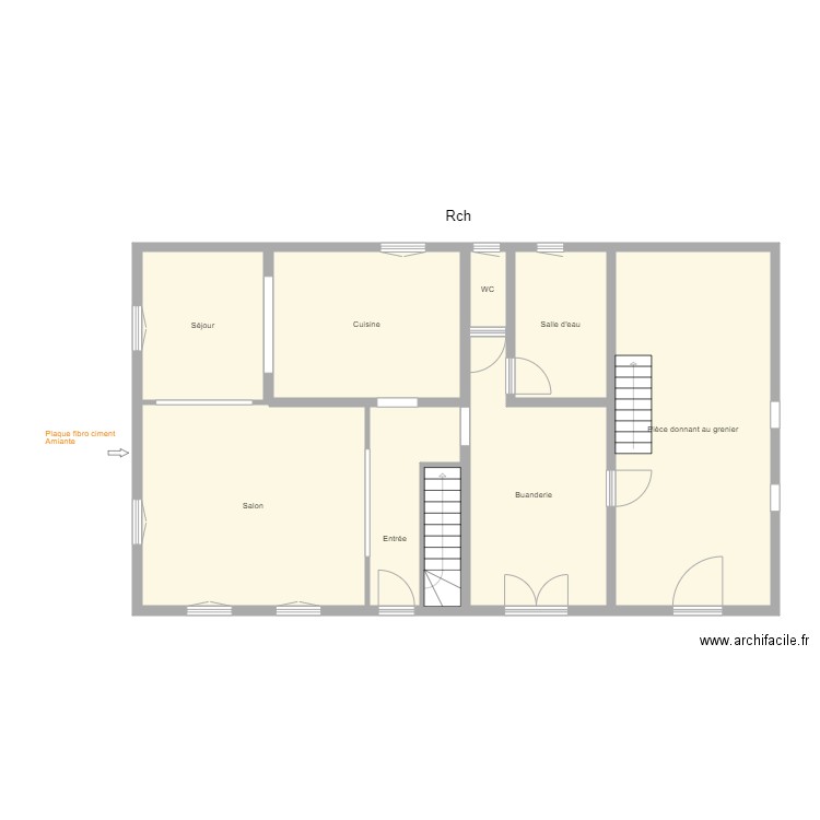 Croquis SITZ Rch. Plan de 9 pièces et 102 m2