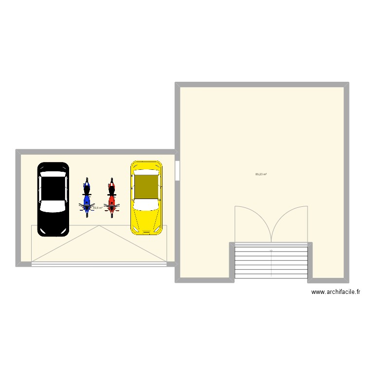 maison de rêve. Plan de 2 pièces et 135 m2