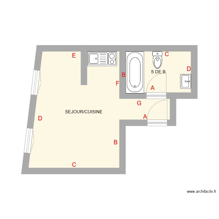 MAMIGE APT 3. Plan de 0 pièce et 0 m2