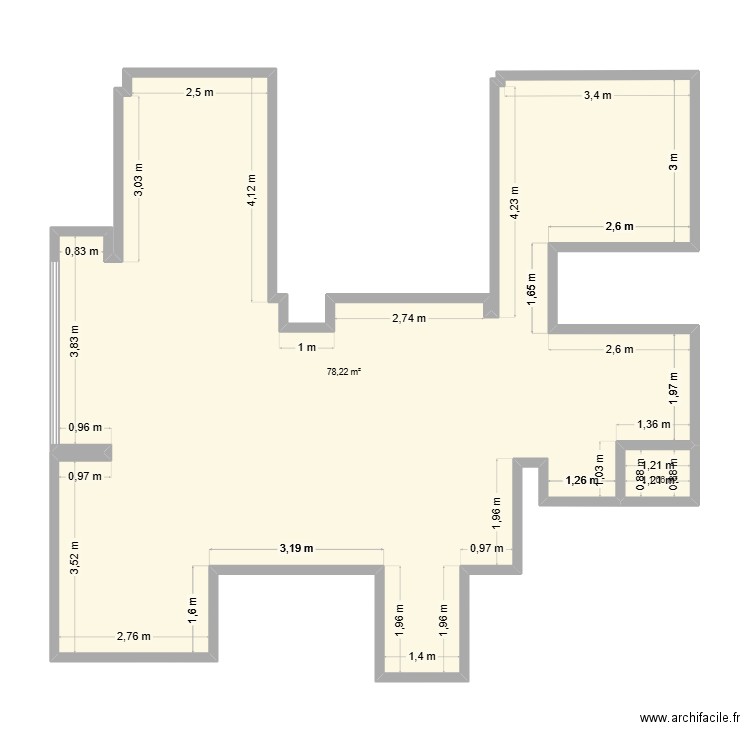 Crèche Ilkirch 2. Plan de 2 pièces et 79 m2