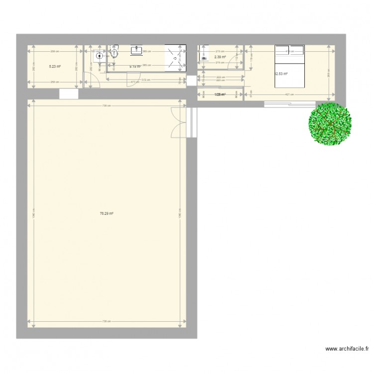 Agrandissement Salon. Plan de 0 pièce et 0 m2