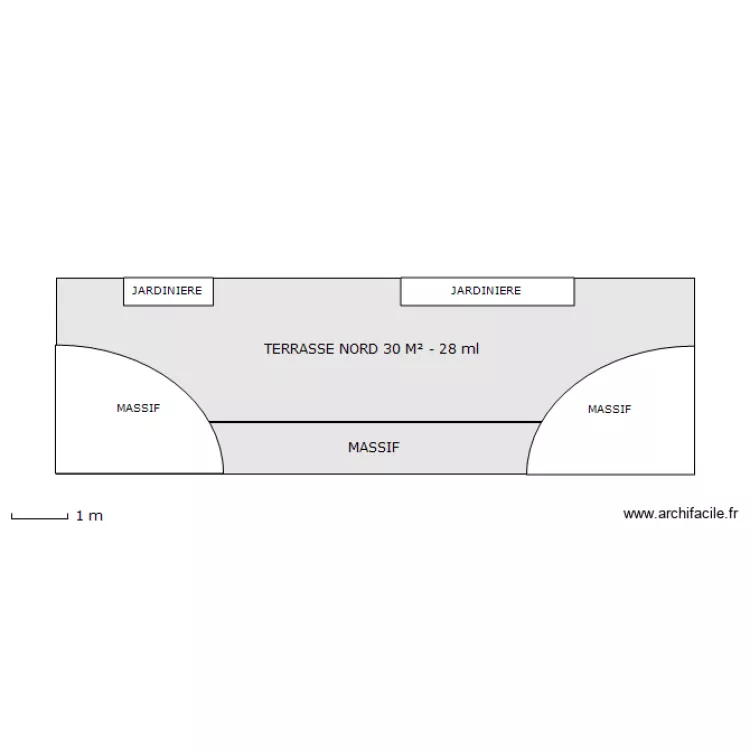 BENICHOU TERRASSE NORD. Plan de 