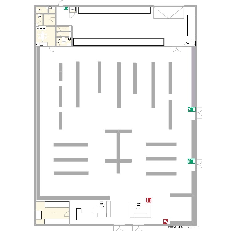 plan magasin. Plan de 0 pièce et 0 m2