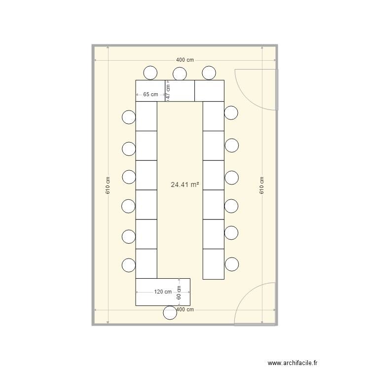 salle A01 Arcueil 15 places . Plan de 0 pièce et 0 m2