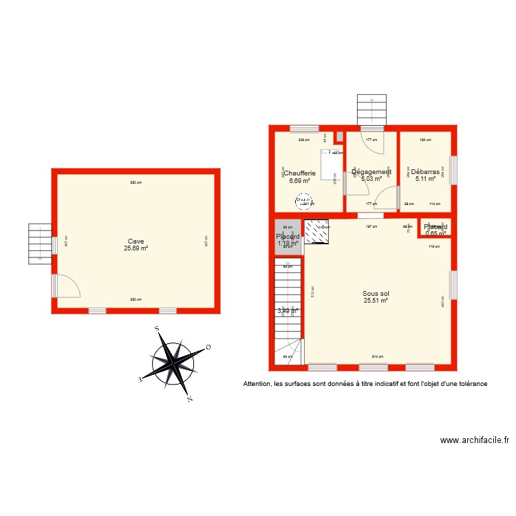 BI 5021 sous sol côté. Plan de 0 pièce et 0 m2