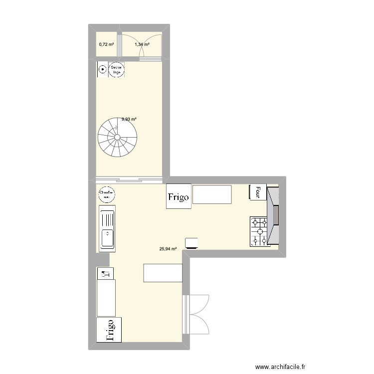 EQUIMAT. Plan de 4 pièces et 38 m2