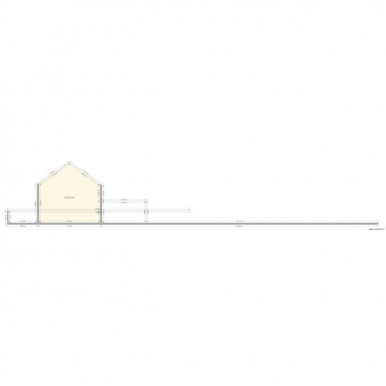 facade ouest. Plan de 0 pièce et 0 m2