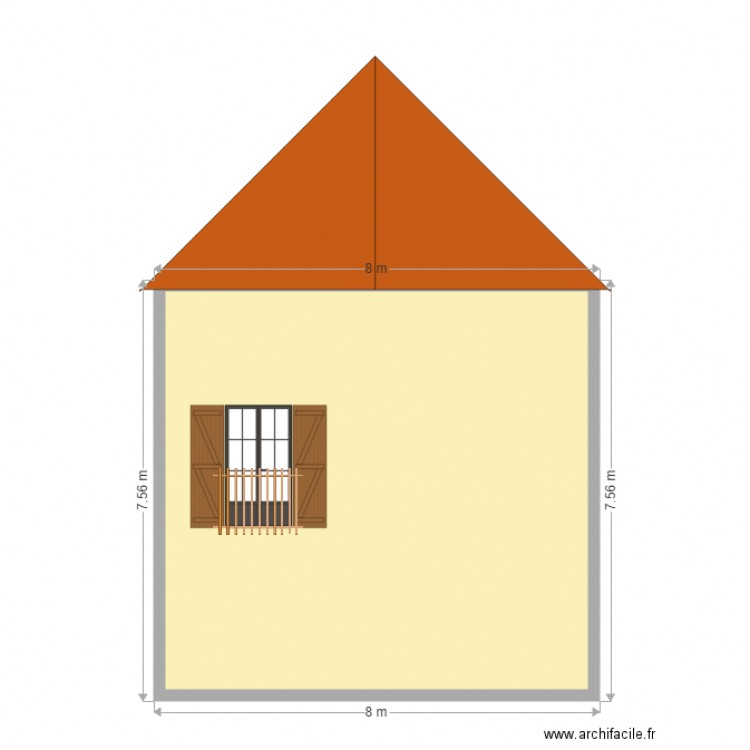 Plan de Coupe Facade Nord. Plan de 0 pièce et 0 m2