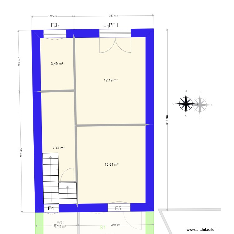 LAMBERT. Plan de 8 pièces et 112 m2