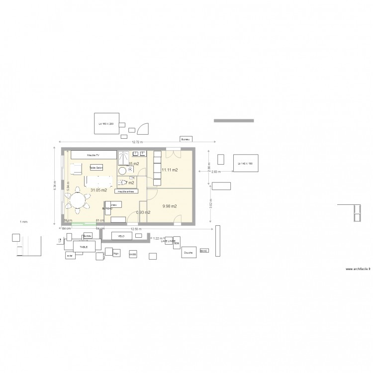 PLAN 59 m2 DEFINITIF . Plan de 0 pièce et 0 m2