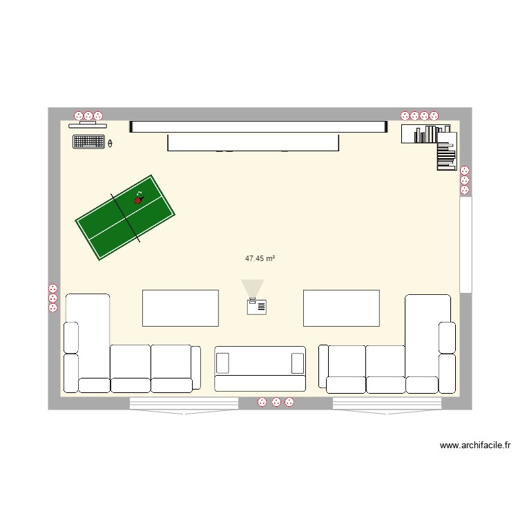 salle commune GAV - Plan dessiné par lolzdoug