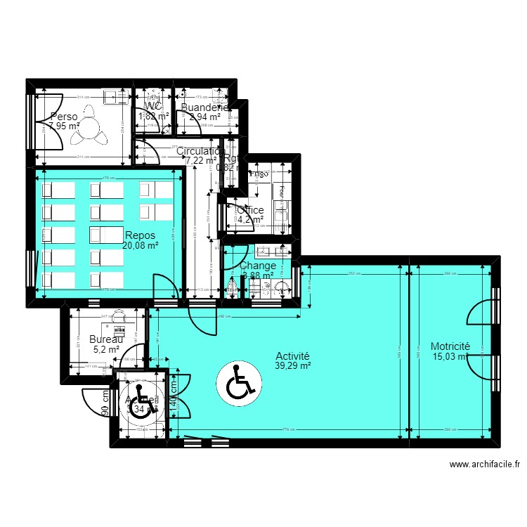 Salomon Suresnes 92150 Projet JORDAN. Plan de 12 pièces et 112 m2