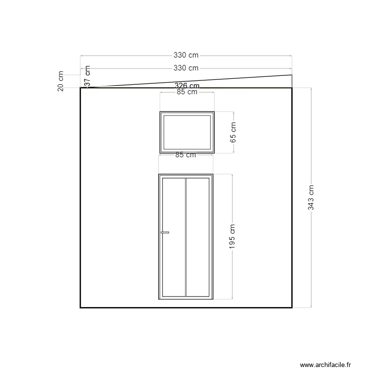 Pignon principal. Plan de 
