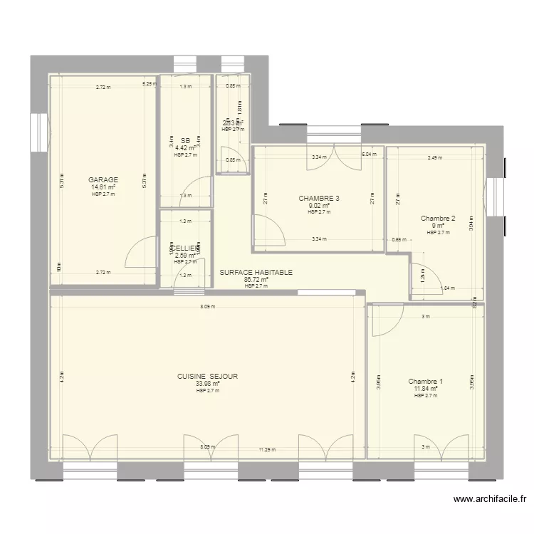 PLAN MAISON 3. Plan de 